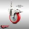 Service Caster 4 Inch 316SS Red Polyurethane Swivel 10mm Threaded Stem Caster with Brake SCC-SS316TS20S414-PPUB-RED-TLB-M1015 - alternate 3